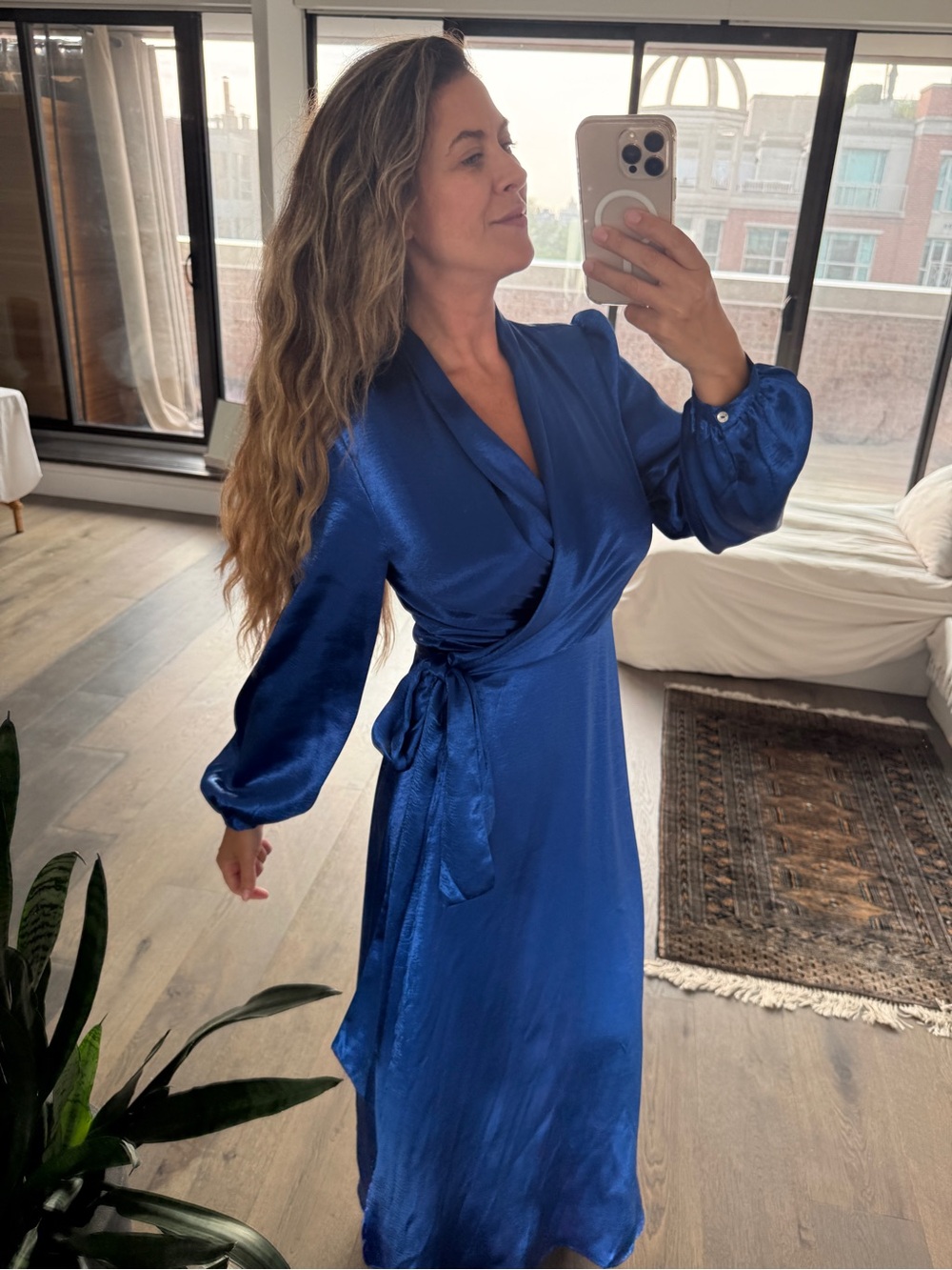 🔑 RVNG Cobalt Blue Wrap Dress